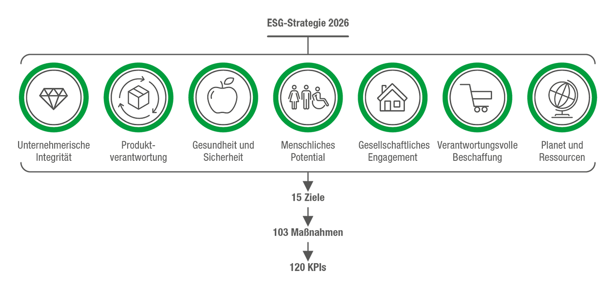 Diagramm zur ESG-Strategie